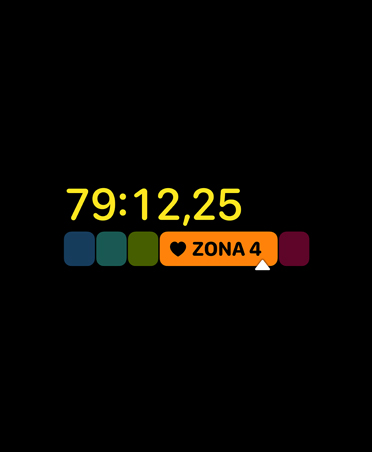 App Entrenamiento, métricas de las Zonas de Potencia, entrenamiento en zona 4