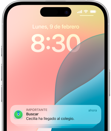 Un iPhone con varias prestaciones integradas de Apple a su alrededor.