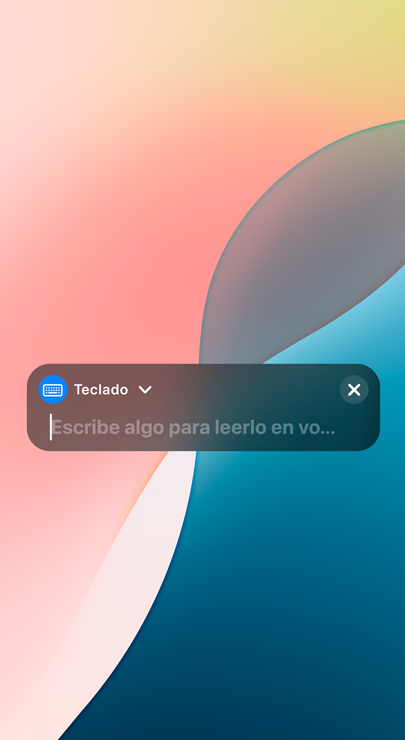 La prestación de texto a voz en tiempo real lee en voz alta el texto «Un café solo, por favor».