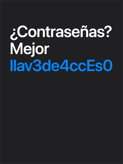 ¿Contraseña? Mejor llave de acceso.