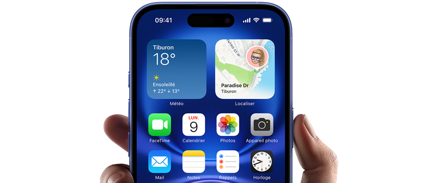 L’interface simple et facile à utiliser d’un iPhone.