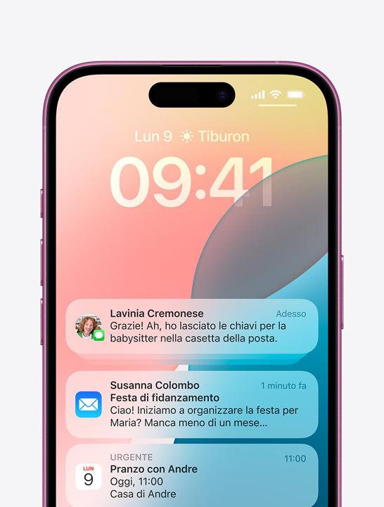 Una schermata che mostra le notifiche di un messaggio e di un’email