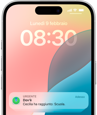Un iPhone circondato da varie funzioni integrate di Apple.