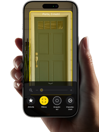 La funzione “Rilevamento porte” dell’app Lente individua una porta