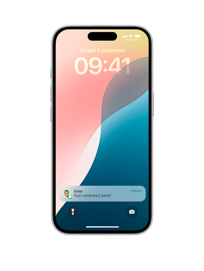 Un iPhone che vibra per segnalare un avviso all’utente