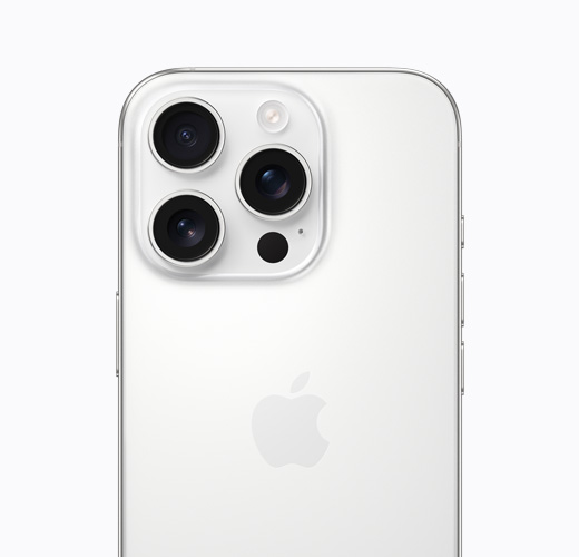 iPhone 16 Pro, White Titanium colour, back exterior