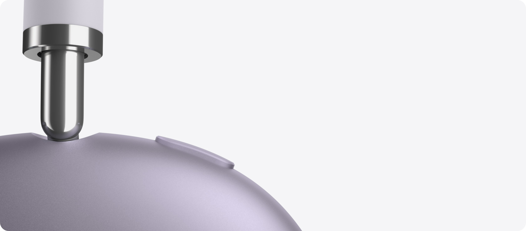 „AirPods Max“ šoninis vaizdas stambiu planu.