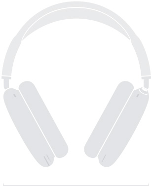 „AirPods Max“ iliustracija iš priekio, kurioje nurodytas plotis – 168,6 mm.