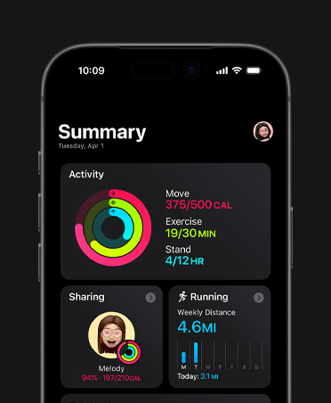 iPhone 17, work-outoverzicht, Activiteit-ringen, statistieken voor Bewegen, Trainen en Staan, actviteiten delen met vrienden, wekelijkse statistieken voor hardlopen, Trainingsbelasting