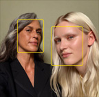 Centre Stage for photos feature in use highlighting the faces of three people