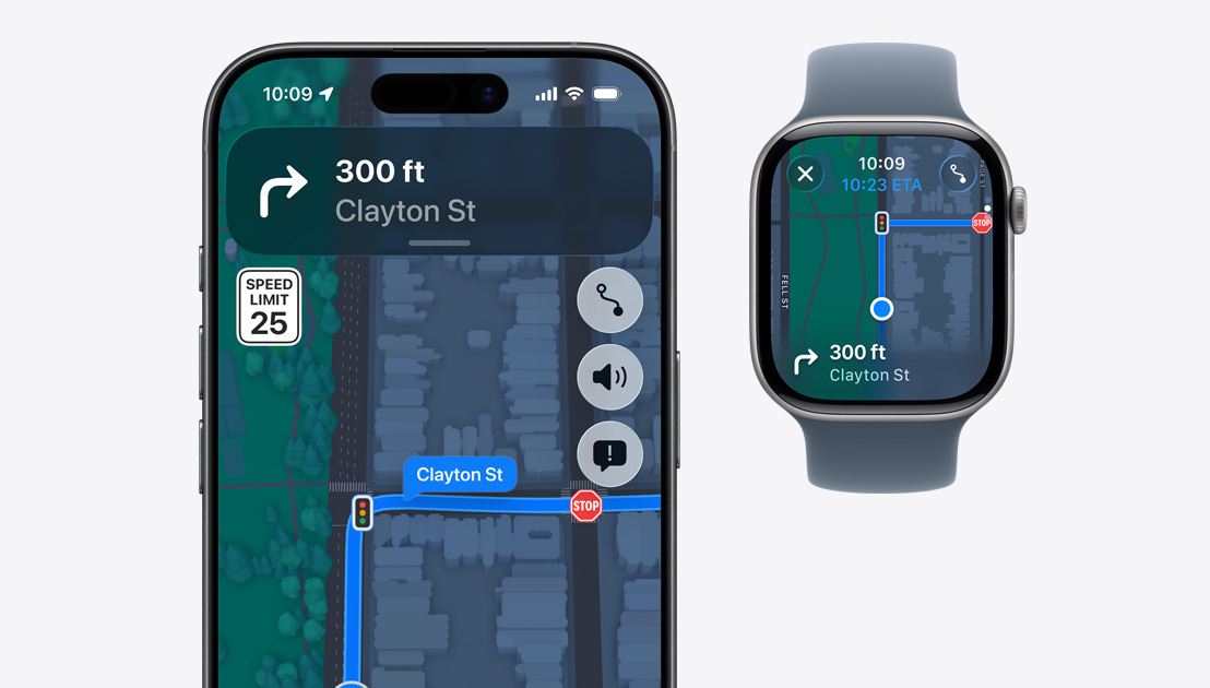 iPhone 17, Apple Watch Series 11, itinéraires détaillés dans Plans sur les deux appareils