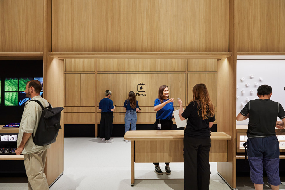 Et Apple Pickup-vindu i London vises.