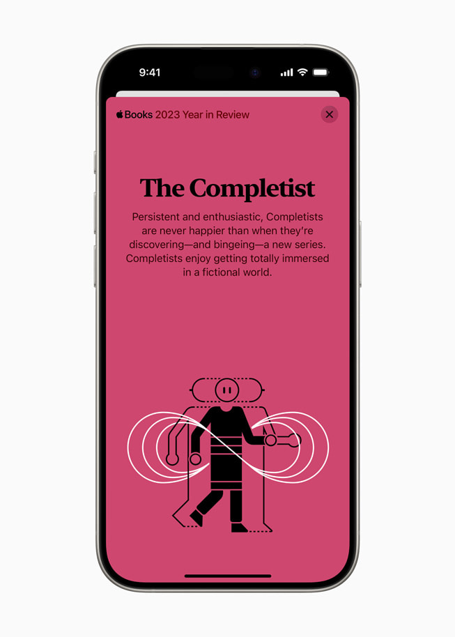 Le profil Compulsif d’Apple Books, affiché sur iPhone 15 Pro.