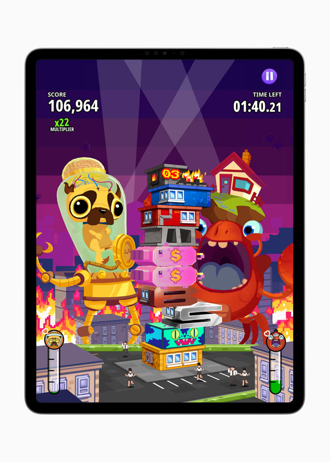 Imagen de Super Monsters Ate My Condo+ en un iPad Pro.