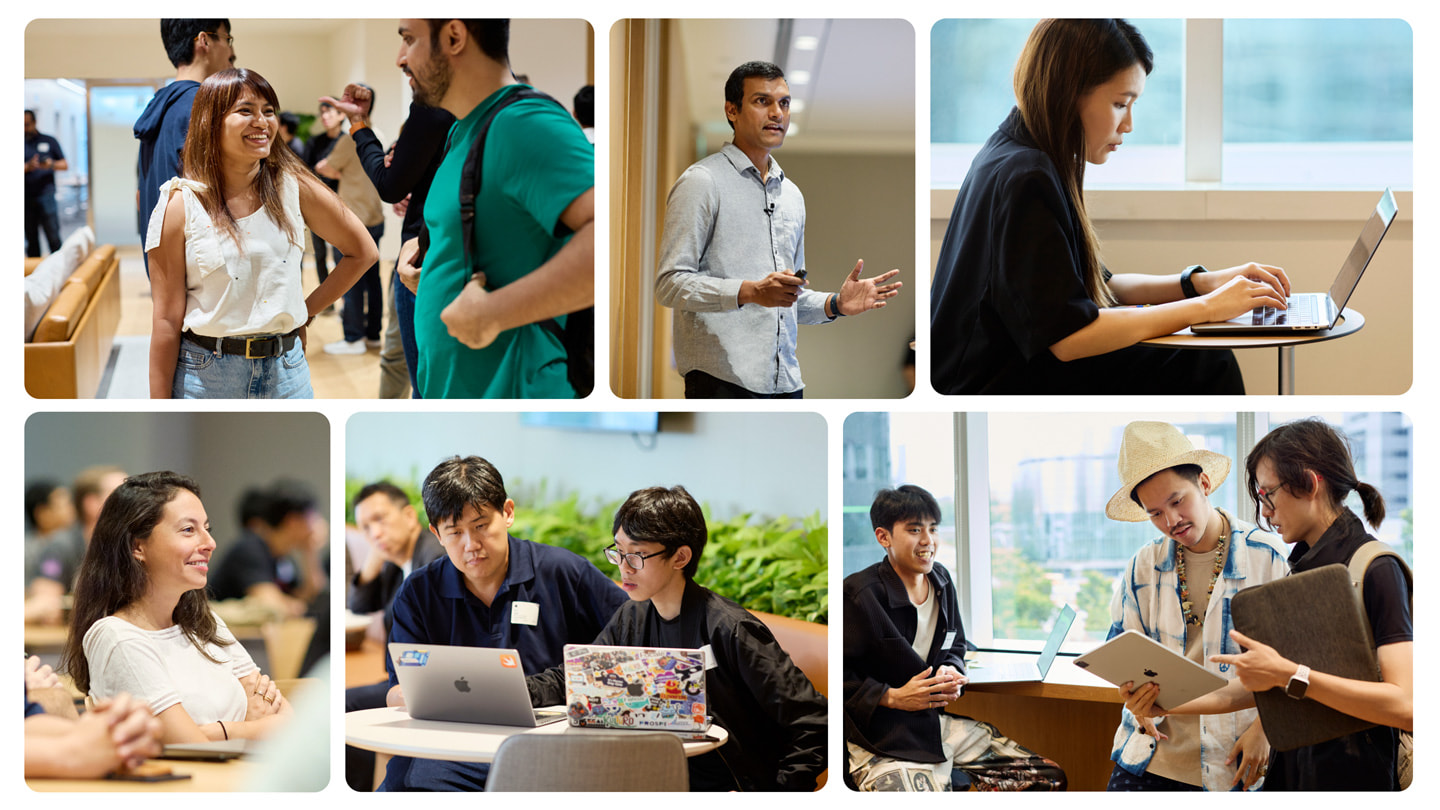 Hình ảnh các nhà phát triển tại buổi lễ khai trương Trung Tâm Nhà Phát Triển Apple Singapore. 