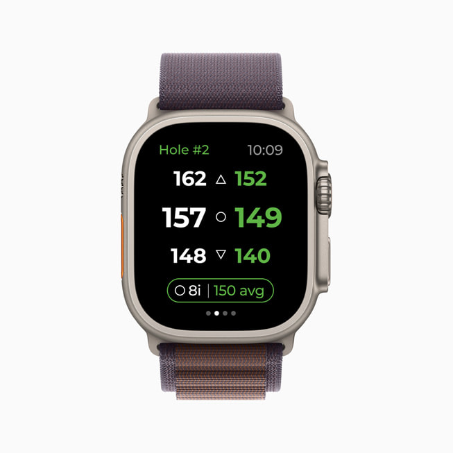 Arccos vist på Apple Watch.
