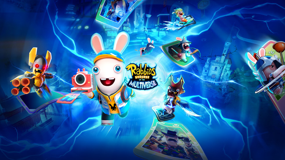 Un fotograma de Rabbids: Legends of the Multiverse de Ubisoft.