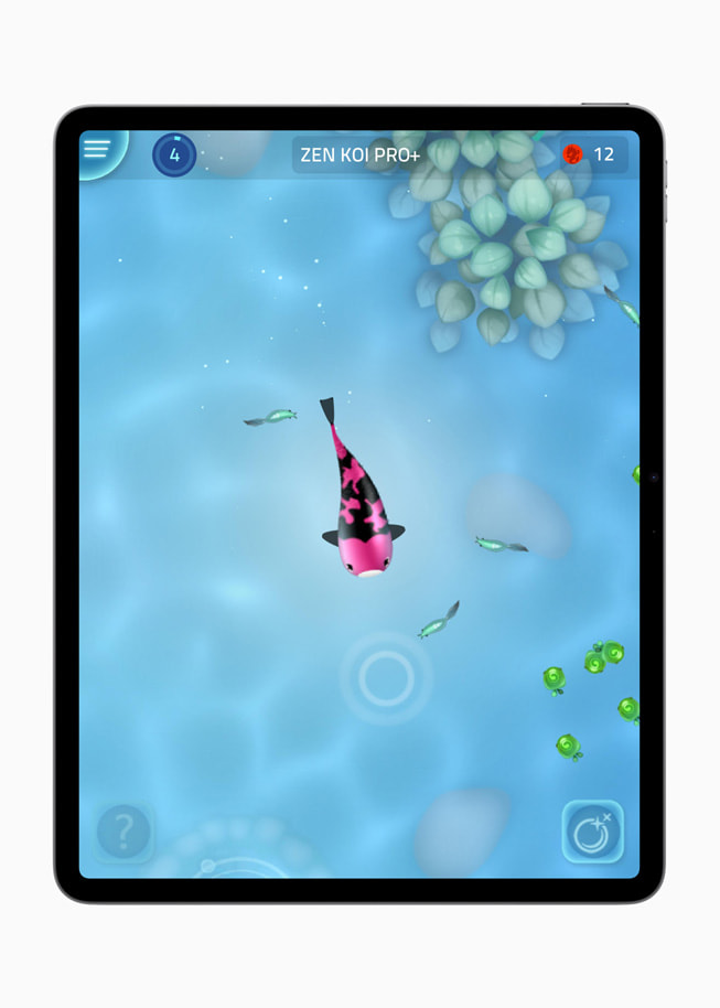 Un fotograma de Zen Koi Pro+ de LandShark Games en un iPad Pro.