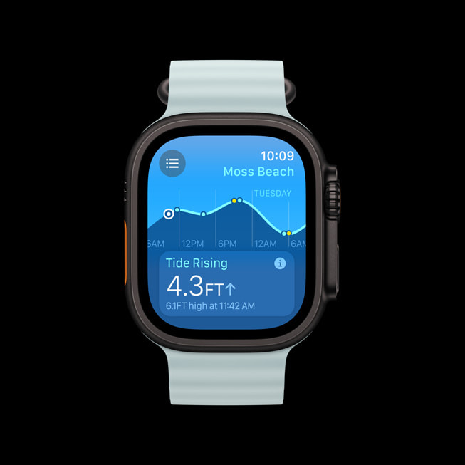 Aplikace Příliv na Apple Watch Ultra 2.