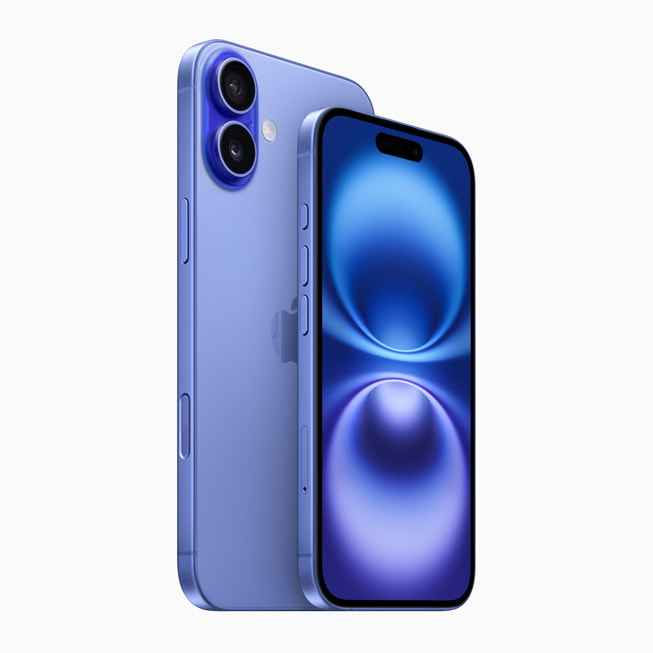iPhone 16 Plus وiPhone 16 بلون أزرق عمق البحر.