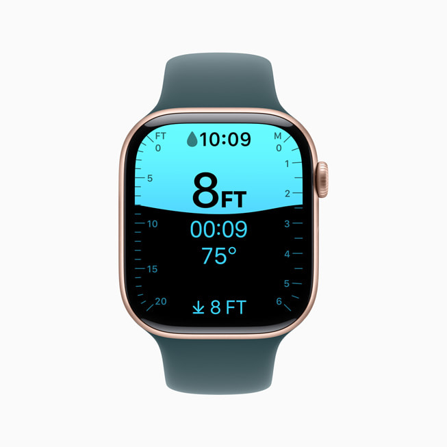 Ứng dụng Độ Sâu hiển thị trên Apple Watch Series 10.