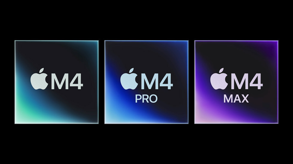 Logotyperna för chippen i M4-serien.