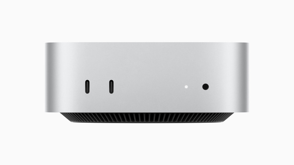 Mac mini sedd framifrån.