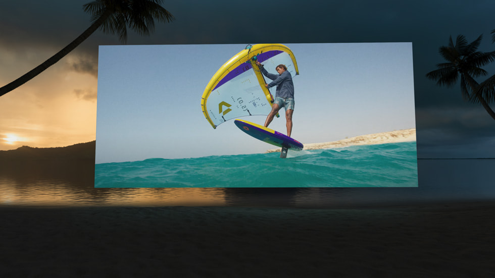 在 Apple Vision Pro 上以 Safari 觀賞影片使用的「環境」背景。 