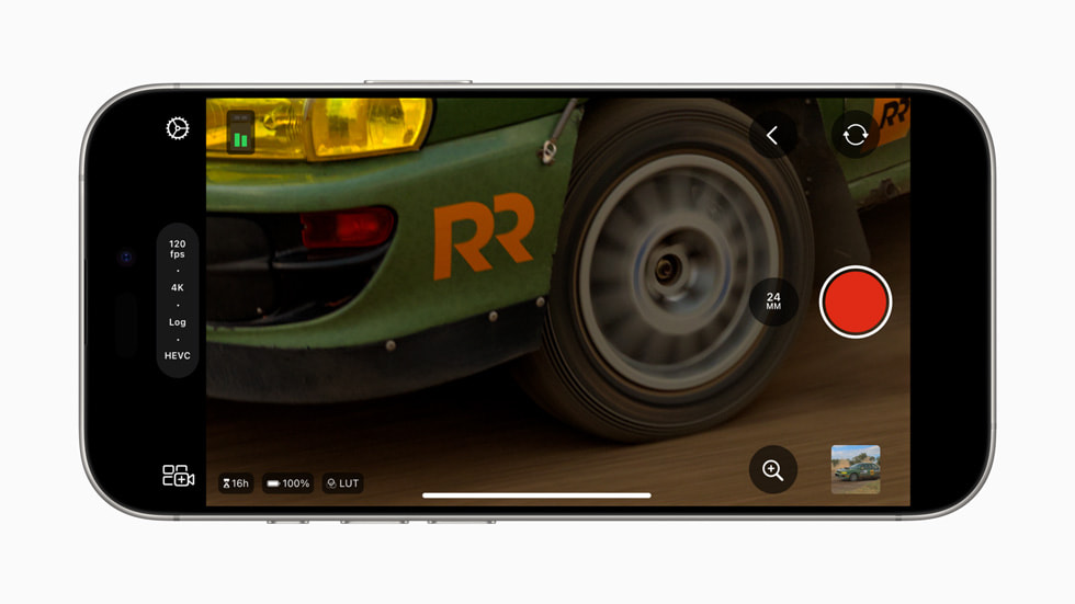 Final Cut Camera 1.1 visar video i 4K med 120 bilder/s.
