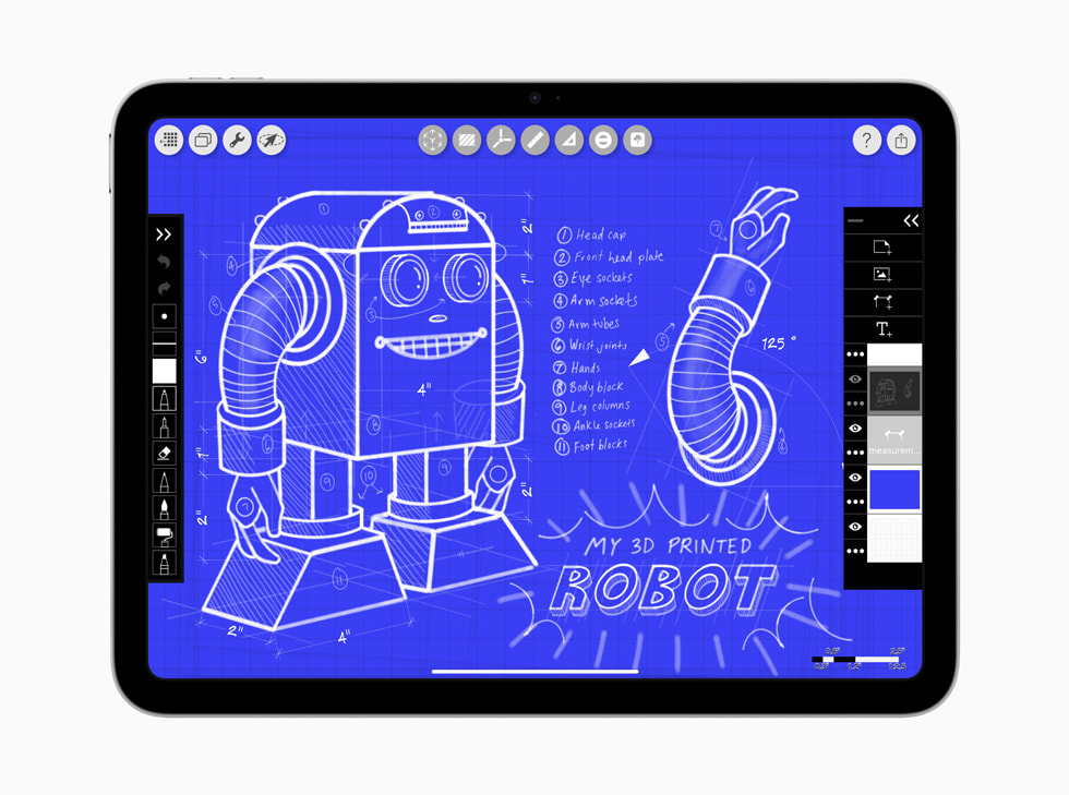 Aplikace Morpholio Trace na novém iPadu s čipem A16.