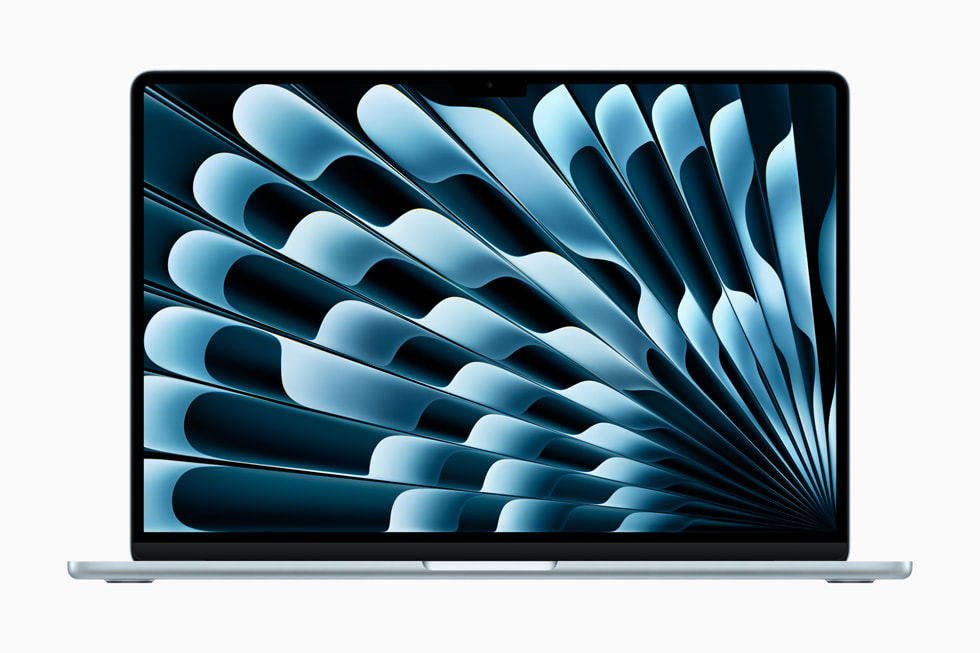 MacBook Air가 열려 있는 모습.