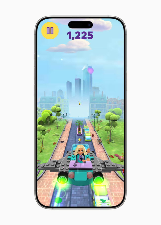 Un fotograma de LEGO Friends: Heartlake Rush+ de StoryToys en un iPhone 16 Pro Max.