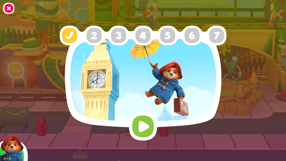 Arte gráfico de Crayola Create and Play+ de Red Games Co. con Paddington.