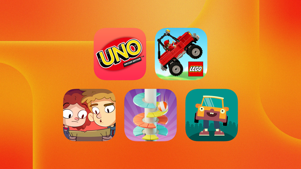 Íconos que representan los juegos que se lanzarán en Apple Arcade el 5 de junio de 2025.