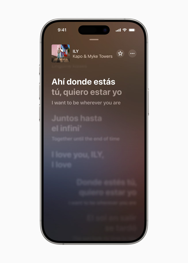 Apple Music affiche la nouvelle fonctionnalité Traduction des paroles.