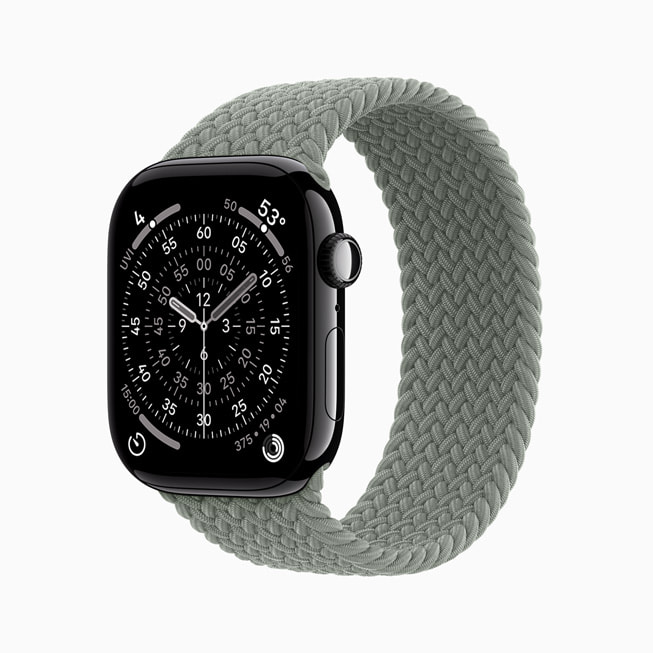 Apple Watch Series 11 in gitzwart aluminium.