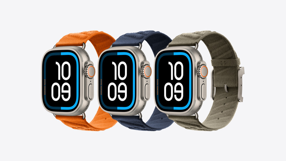 Nové barvy řemínku Hermès En Mer pro Apple Watch Ultra 3.