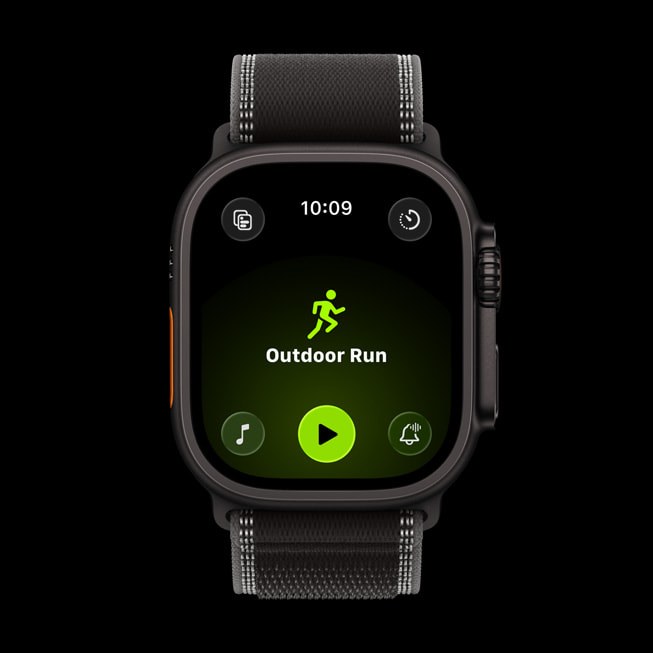 Aplikace Cvičení zobrazená na Apple Watch Ultra 3.