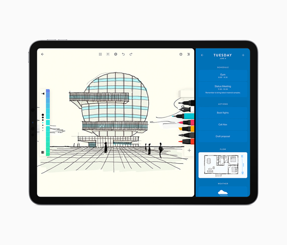 iPad ekranında Moleskine’in Flow uygulamasında yapılmış bir çizim.