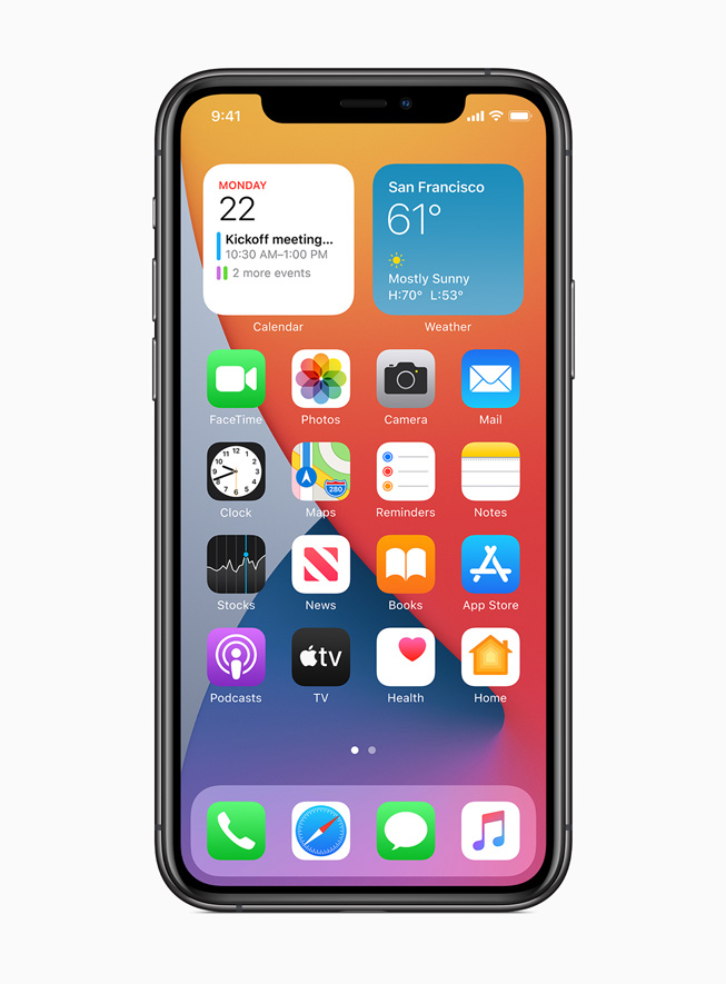iPhone 11 Pro’da yeni Ana Ekran’daki araç takımları görüntüleniyor. 