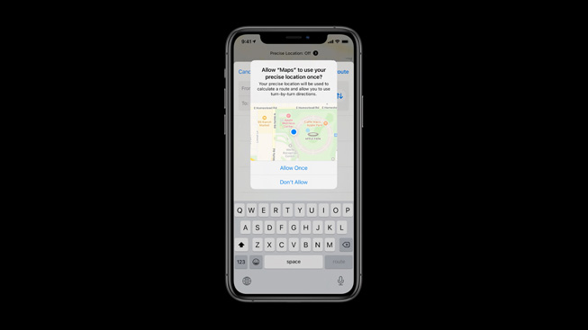 iOS 14’teki kullanıcı konumu gizliliği ayarları.