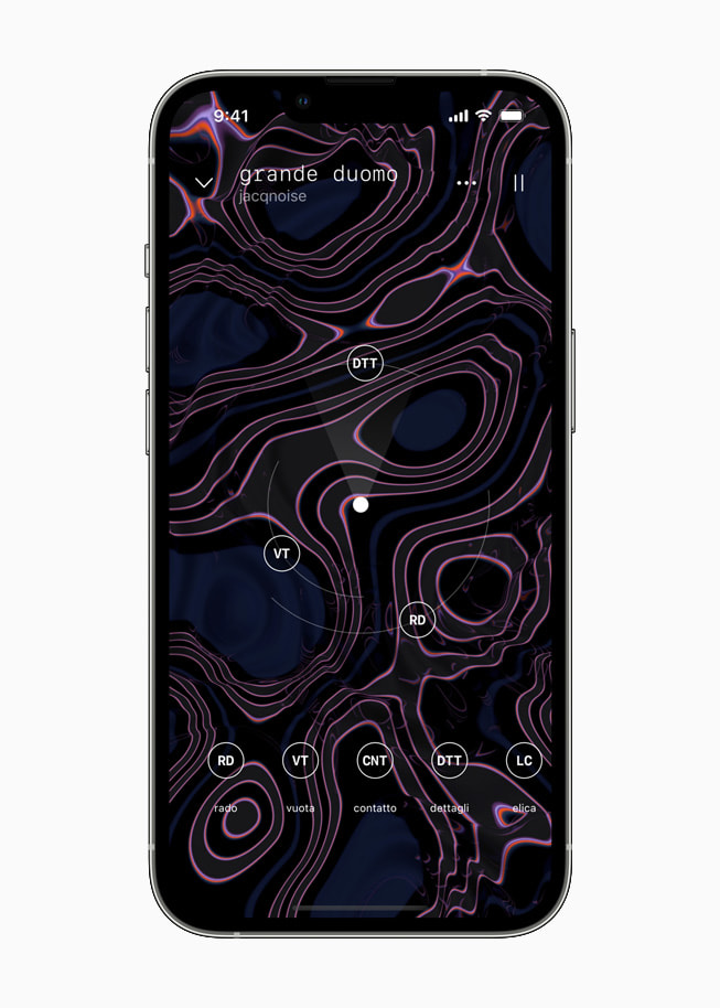 Odio auf einem iPhone 13 Pro in Silber.