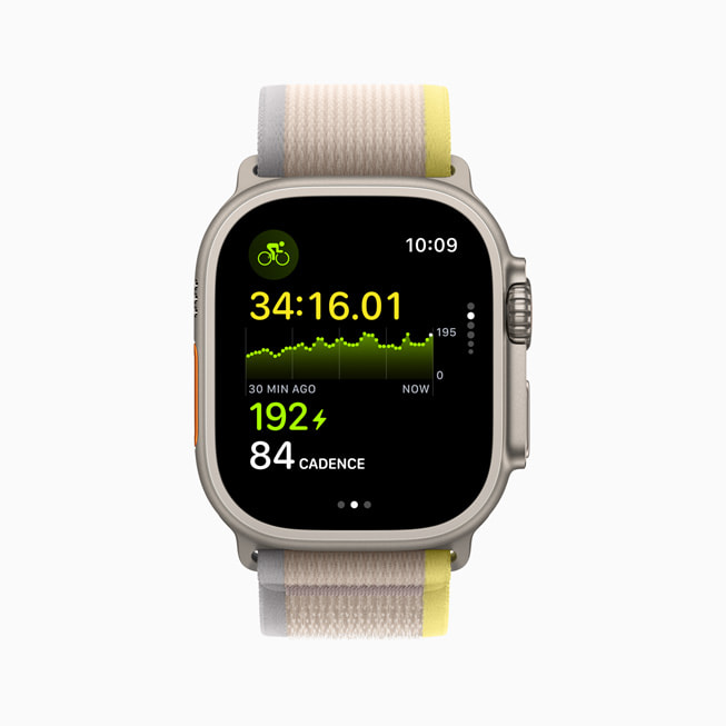 Apple Watch Ultra’da, kullanıcının her bir bölgede ne kadar zaman geçirdiği gösteriliyor.