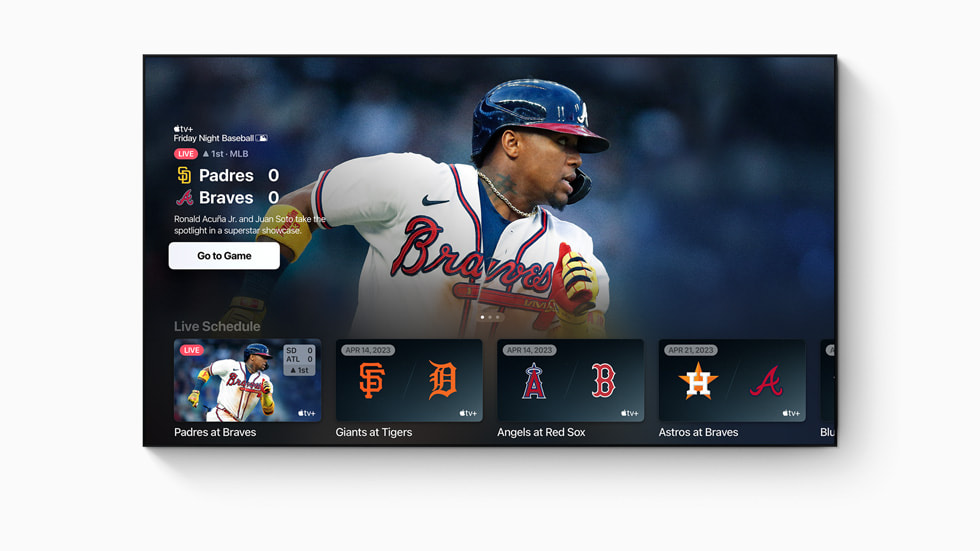 Logo transmisji „Friday Night Baseball” organizowanych przez Apple i Major League Baseball.
