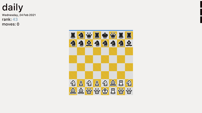 “Really Bad Chess” 게임의 한 장면.