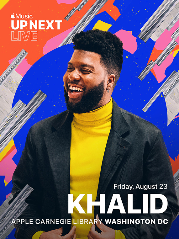 칼리드(Khalid)가 참여하는 Apple Music Up Next Live가 Apple Carnegie Library에서 열린다.