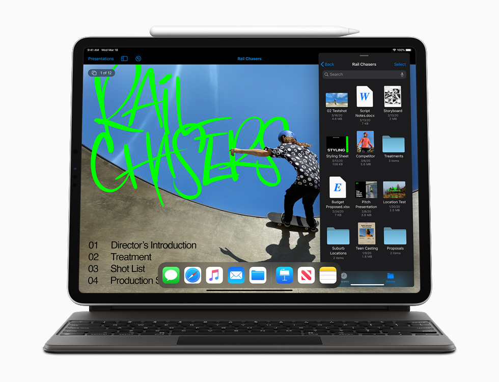 Yeni iPad Pro ile Magic Keyboard ve Apple Pencil. 