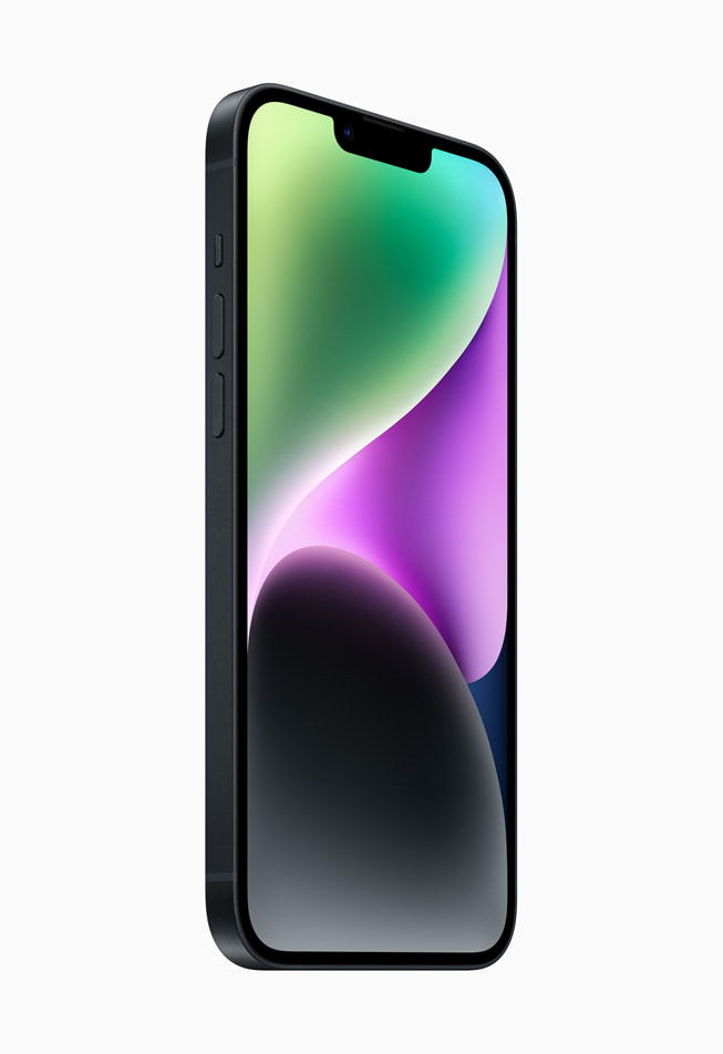 iPhone 14 Plus i midnatt.