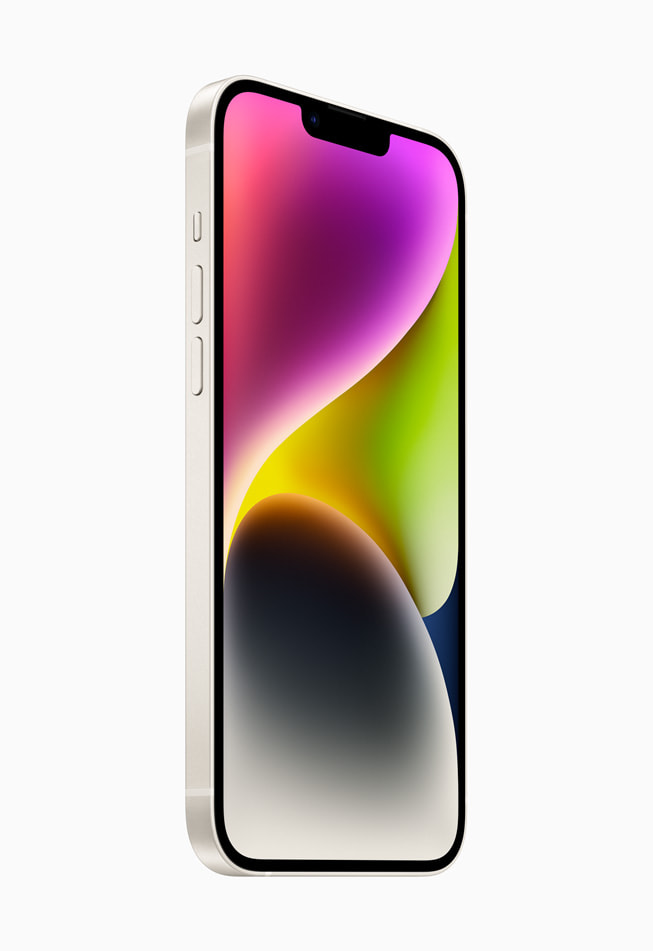 iPhone 14 Plus i stjerneskinn.