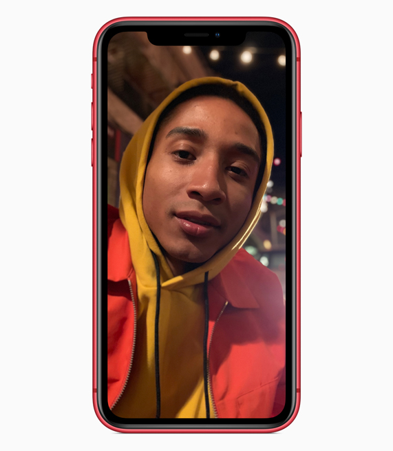 Portre görüntüsünü gösteren iPhone XR.